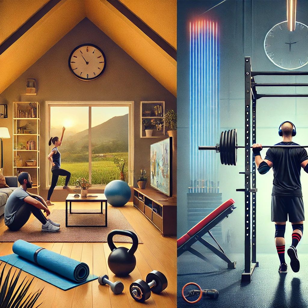 home workouts and gym workouts